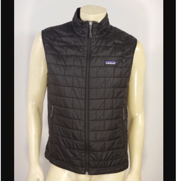 Patagonia M's Nanopuff Vest S Black Primaloft Outdoor Warm Versatile Athletic - Picture 2 of 9